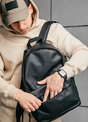 Рюкзак мужской кожаный сумка портфель для ноутбука 4