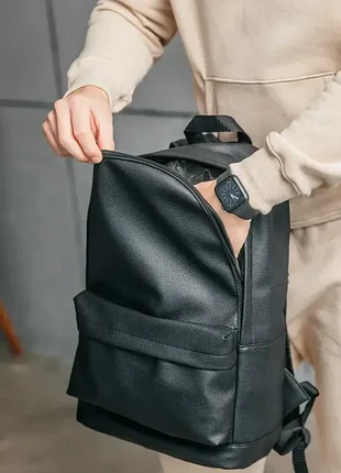Рюкзак мужской кожаный сумка портфель для ноутбука 6