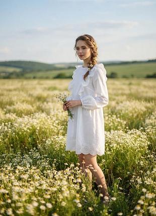 Платье из хлопка с длинными рукавами h&m eur 32, cn 155/76a