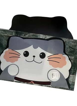 Килимок нековзаючий  вологопоглинаючий у формі котика kawaii  побутовий 68х43 см для ванної дитячої кімнати