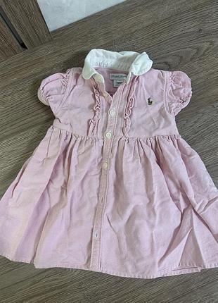 Рожева сукня для дівчинки ralph lauren