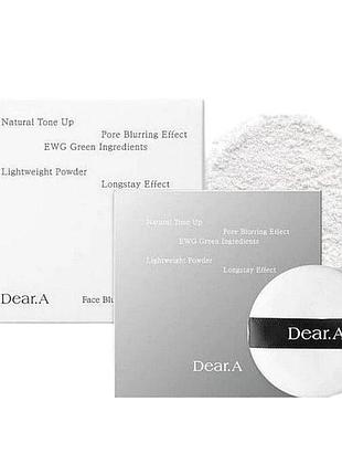 Пудра фіксуюча прозора для обличчя dr.althea dear.a face blur finishing powder