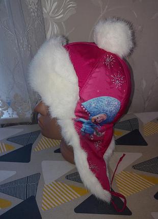 Шапка ушанка для девочек