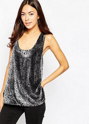 💜💜💜стильная новая бархатная, велюровая майка, блузка, топ vila clothes💜💜💜