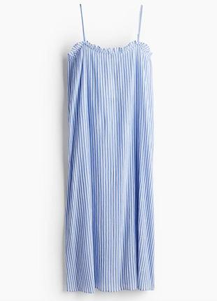 Сарафан из хлопка голубой h&amp;m