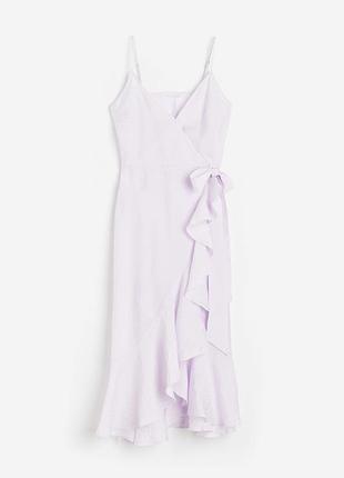 Лавандова сукня на запах розмір м h&m