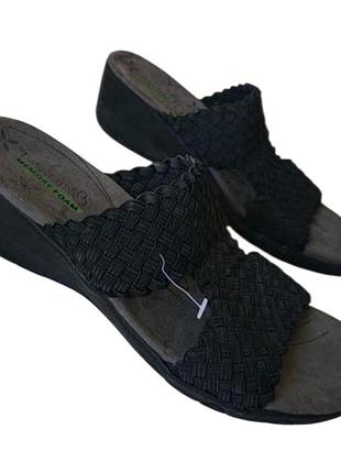 Плетені шльопанці сабо baretraps на танкетці, устілка memory foam, р. 38