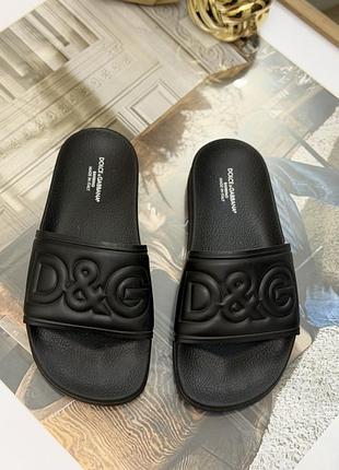 Черные шлепки dolce & gabbana оригинал