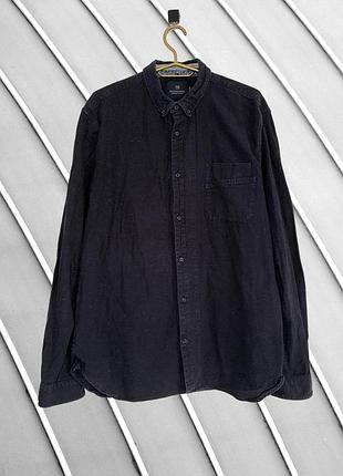 Мужская рубашка scotch&amp;soda xl оригинал скотч энд сода стан идеал темно-синяя хлопковая с длинным рукавом кофта синяя 50 52