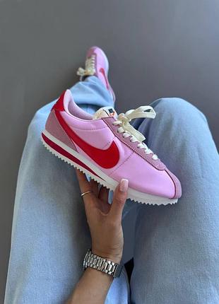 Кроссовки nike cortez pink / red swoosh распродаж sale