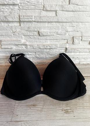 Чорний бюстгальтер пуш ап push up marks and spencer