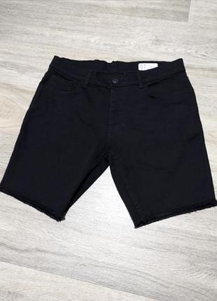 Мужские джинсовые шорты denim co , размер 34 stretch skinny , чёрные .