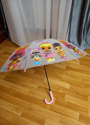 Дитяча парасолька зонт з принтом ляльок lol surprise