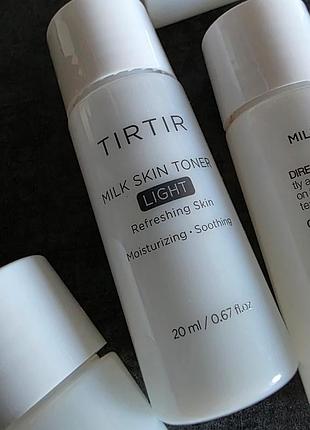 Tirtir milk skin toner light легкий зволожуючий тонер для обличчя