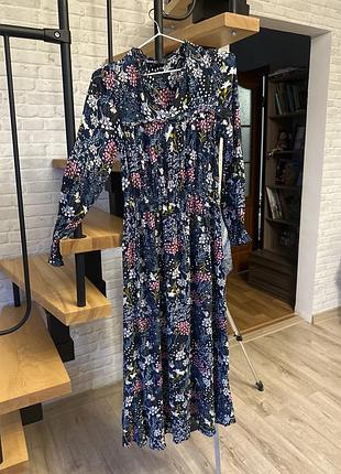Сукня міді m&s collection квітковий принт віскоза