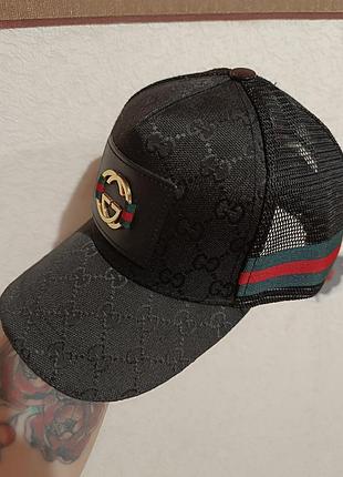 Брендова кепка бейсболка з сіткою gucci