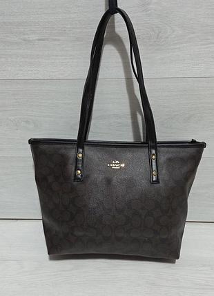 Шкіряний шопер coach