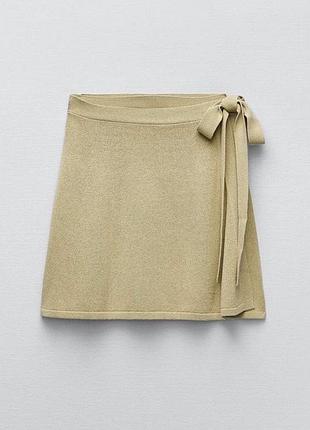 Трикотажна спідниця на запах zara