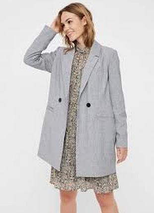 Серый удлиненный жакет/s/ brend vero moda