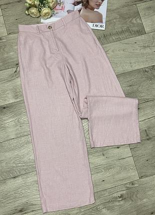 Льняные прямые, свободные кюлоты, широкие штаны marks&spencer, р.s-m