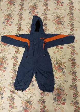 Флисовый комбинезон jack wolfskin, размер 92 (на 1.5–2 года). фирменный теплый в отличном состоянии
