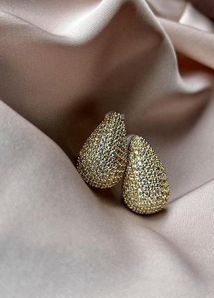 Сережки капелька медичне золото