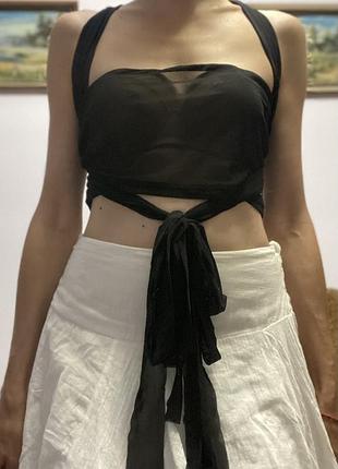 Shein крутой черный оригинальный полупрозрачный топ с зауженными