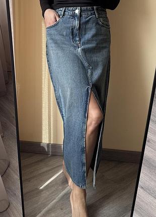 Джинсова спідниця zara m