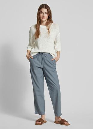Брюки из смеси хлопка и льна marc o'polo relaxed fit в стиле casual (оригинал)