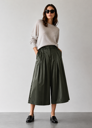 Широкі укорочені штани спідниця кюлоти m&amp;s collection