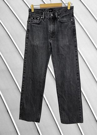 Женские широкие джинсы hugo boss w30 s m оригинал хуго босс стан идеал wide leg прямые с высокой посадкой необработанный край брюки 46