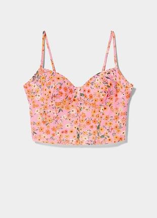 Топ bershka цветочный