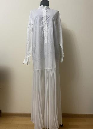 Жіноча довга сукня білого кольору zara s/m