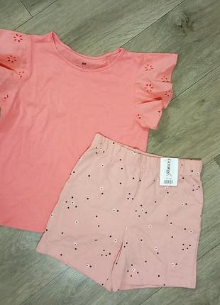 Шорти, футболка h&amp;m , george 116-122