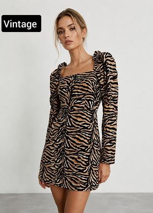 Платье женское мини в полоску от бренда vintage s
