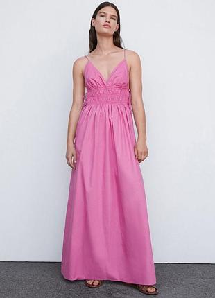 Cotton dress with side ties хлопковый сарафан mango