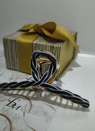 🎀 металлический крабик для волос - эмаль белая, черная, длина -11 см.