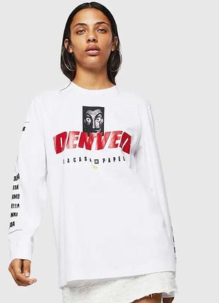 Коллекционный лонгслив diesel x la casa de papel (бумажный дом). оригинал! размер xs (s). "унисекс / unisex".