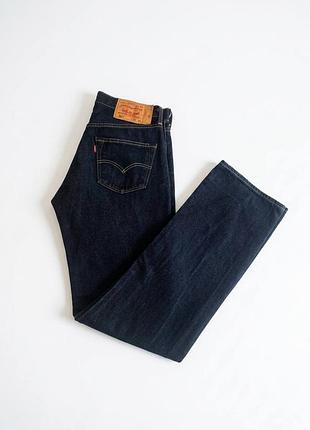 Джинси levi's 501 original straight leg чоловічі темно-сині, w32 l34