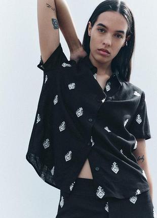 🖤сорочка з короткими рукавами жіноча zara🖤