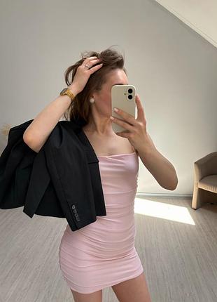 Сукня міні блискуча shein приталена на бретелях