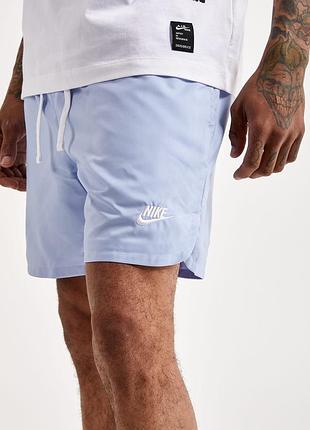 Nike woven lined flow шорти спортивні блакитні для купання пляжні xs
