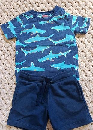 Комплект для мальчика 18-24 мес. / футболка babyhug + шорты h&amp;m (можно отдельно)