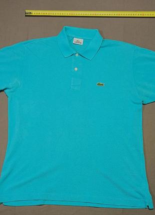 Плечи 46 см lacoste size 5 бирюзовое поло 100% cotton