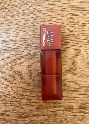 Maybelline new york superstay teddy tint стойкая матовая помада-тинт для губ 15 оттенок