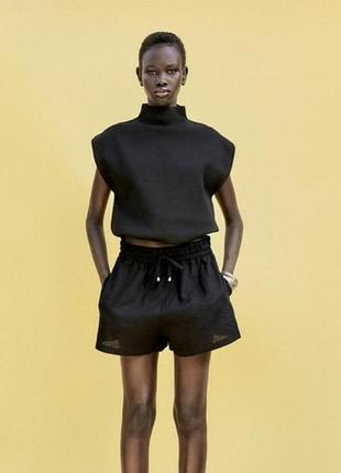 Шорти жіночі з льону та віскози zara