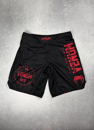 Venum fight team ufc шорти оригінал чорні бійцівські для тренувань s m