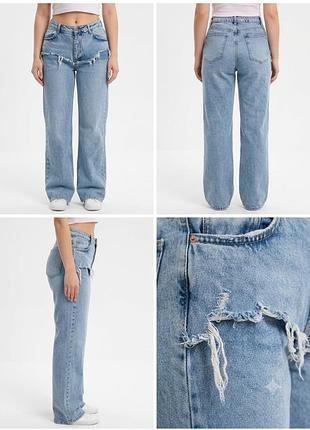 Джинсы женские широкие rocca woman rw-411 wide leg голубые 42 (100% хлопок)
размер: 42