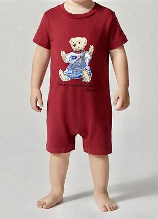 Вінтажний ромпер polo ralph lauren з культовим ведмедиком 100% бавовна (оригінал)
