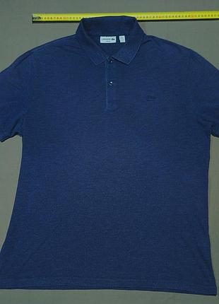Плечи 51 см lacoste size 7 us xxl серо синее поло made in peru 100% cotton